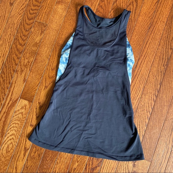 Lululemon Navy Tie Dye Mesh Tank - Picture 3 of 6